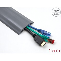 Elastyczna listwa kablowa PCW 70 x 13 mm długość 1,5 m szara Delock 20733