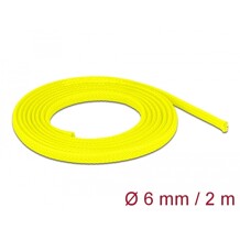 Koszulka pleciona rozciągana 2 m x 6 mm żółta Delock 20740