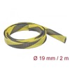 Koszulka pleciona rozciągana 2 m x 19 mm czarno-żółta Delock 20742