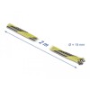 Koszulka pleciona rozciągana 2 m x 19 mm czarno-żółta Delock 20742