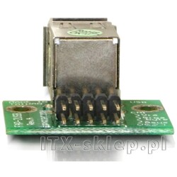 Gniazdo wewnętrzne USB męskie  2x USB żeńskie (górne)