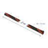 Koszulka pleciona rozciągana 2 m x 19 mm czarno-czerwona Delock 20743