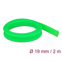 Koszulka pleciona rozciągana 2 m x 19 mm zielona Delock 20744
