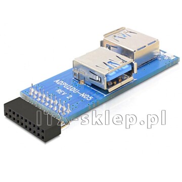 Gniazdo wewnętrzne USB 3.0 - 2x USB 3.0 lewe / prawe