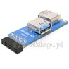 Gniazdo wewnętrzne USB 3.0 - 2x USB 3.0 lewe / prawe