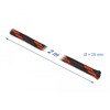 Koszulka pleciona rozciągana 2 m x 25 mm czarno-czerwona Delock 20748