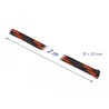 Koszulka pleciona rozciągana 2 m x 25 mm czarno-czerwona Delock 20748