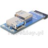 Gniazdo wewnętrzne USB 3.0 - 2x USB 3.0 lewe / prawe