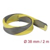 Koszulka pleciona rozciągana 2 m x 38 mm czarno-żółta Delock 20752