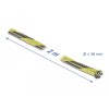 Koszulka pleciona rozciągana 2 m x 38 mm czarno-żółta Delock 20752