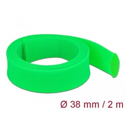 Koszulka pleciona rozciągana 2 m x 38 mm zielona Delock 20754