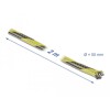 Koszulka pleciona rozciągana 2 m x 50 mm czarno-żółta Delock 20757