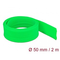 Koszulka pleciona rozciągana 2 m x 50 mm zielona Delock 20759