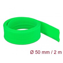 Koszulka pleciona rozciągana 2 m x 50 mm zielona Delock 20759