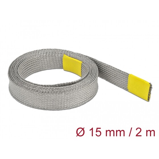 Rękaw pleciony do osłony EMC rozciągany 2 m x 15 mm Delock 20789