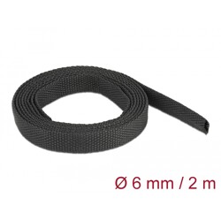 Rurka termokurczliwa 2 m x 6 mm kurczliwość 2:1 czarna Delock 20791