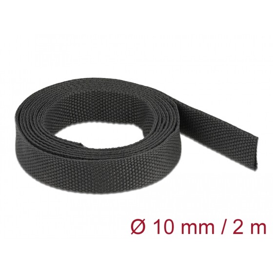 Rurka termokurczliwa 2 m x 10 mm kurczliwość 2:1 czarna Delock 20792