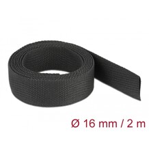 Rurka termokurczliwa 2 m x 16 mm kurczliwość 2:1 czarna Delock 20793