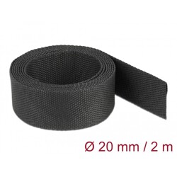 Rurka termokurczliwa 2 m x 20 mm kurczliwość 2:1 czarna Delock 20794