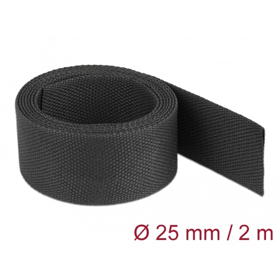 Rurka termokurczliwa 2 m x 25 mm kurczliwość 2:1 czarna Delock 20795