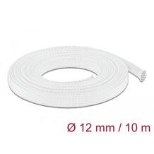 Koszulka pleciona rozciągana 10 m x 12 mm biała Delock 20804