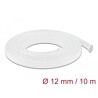 Koszulka pleciona rozciągana 10 m x 12 mm biała Delock 20804