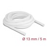 Koszulka pleciona rozciągana 5 m x 13 mm biała Delock 20808