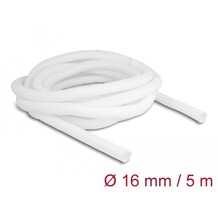 Koszulka pleciona rozciągana 5 m x 16 mm biała Delock 20809