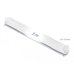 Koszulka pleciona rozciągana 5 m x 19 mm biała Delock 20810 Koszulka pleciona rozciągana 5 m x 19 mm biała Delock 20810