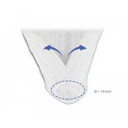 Koszulka pleciona rozciągana 5 m x 19 mm biała Delock 20810 Koszulka pleciona rozciągana 5 m x 19 mm biała Delock 20810