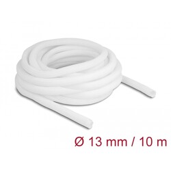 Koszulka pleciona rozciągana 10 m x 13 mm biała Delock 20813