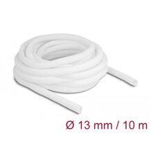 Koszulka pleciona rozciągana 10 m x 13 mm biała Delock 20813