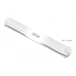 Koszulka pleciona rozciągana 10 m x 13 mm biała Delock 20813 Koszulka pleciona rozciągana 10 m x 13 mm biała Delock 20813