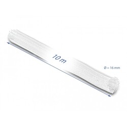 Koszulka pleciona rozciągana 10 m x 16 mm biała Delock 20814 Koszulka pleciona rozciągana 10 m x 16 mm biała Delock 20814