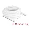 Koszulka pleciona rozciągana 10 m x 19 mm biała Delock 20815