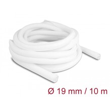 Koszulka pleciona rozciągana 10 m x 19 mm biała Delock 20815