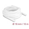 Koszulka pleciona rozciągana 10 m x 19 mm biała Delock 20815