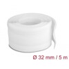 Koszulki plecione z zapięciem haczyk-pętelka 5 m x 32 mm białe Delock 20818