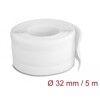 Koszulki plecione z zapięciem haczyk-pętelka 5 m x 32 mm białe Delock 20818