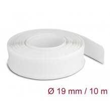 Koszulki plecione z zapięciem haczyk-pętelka 10 m x 19 mm białe Delock 20819