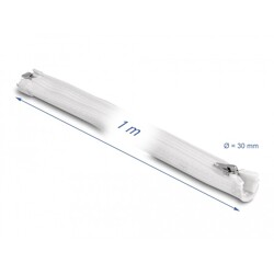 Koszulka pleciona z suwakiem odporna na temperaturę 1 m x 30 mm biała Delock 20822 Koszulka pleciona z suwakiem odporna na temperaturę 1 m x 30 mm biała Delock 20822