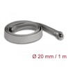 Koszulka pleciona z suwakiem odporna na temperaturę 1 m x 20 mm szara Delock 20824