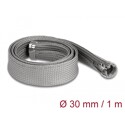 Koszulka pleciona z suwakiem odporna na temperaturę 1 m x 30 mm szara Delock 20825