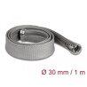 Koszulka pleciona z suwakiem odporna na temperaturę 1 m x 30 mm szara Delock 20825