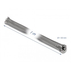 Koszulka pleciona z suwakiem odporna na temperaturę 1 m x 30 mm szara Delock 20825 Koszulka pleciona z suwakiem odporna na temperaturę 1 m x 30 mm szara Delock 20825