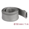 Koszulka pleciona z suwakiem odporna na temperaturę 1 m x 50 mm szara Delock 20826