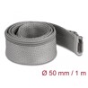 Koszulka pleciona z suwakiem odporna na temperaturę 1 m x 50 mm szara Delock 20826