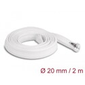 Koszulka pleciona z suwakiem odporna na temperaturę 2 m x 20 mm biała Delock 20827