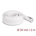 Koszulka pleciona z suwakiem odporna na temperaturę 2 m x 30 mm biała Delock 20828