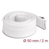 Koszulka pleciona z suwakiem odporna na temperaturę 2 m x 50 mm biała Delock 20829